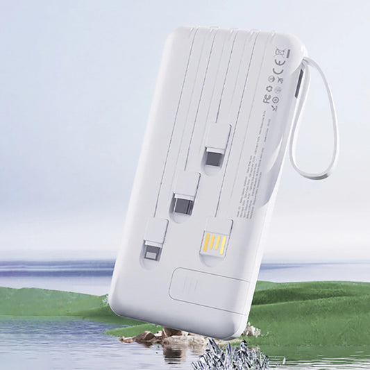 Batteria Esterna Dudao K11, 10000mAh, 10W, 1 x Lightning - 1 x microUSB - 1 x USB-A - 1 x USB-C, Bianca