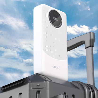 Batteria Esterna Dudao K12Pro, 20000mAh, 22.5W, QC + PD, 1 x USB-C - 2 x USB-A, Bianca