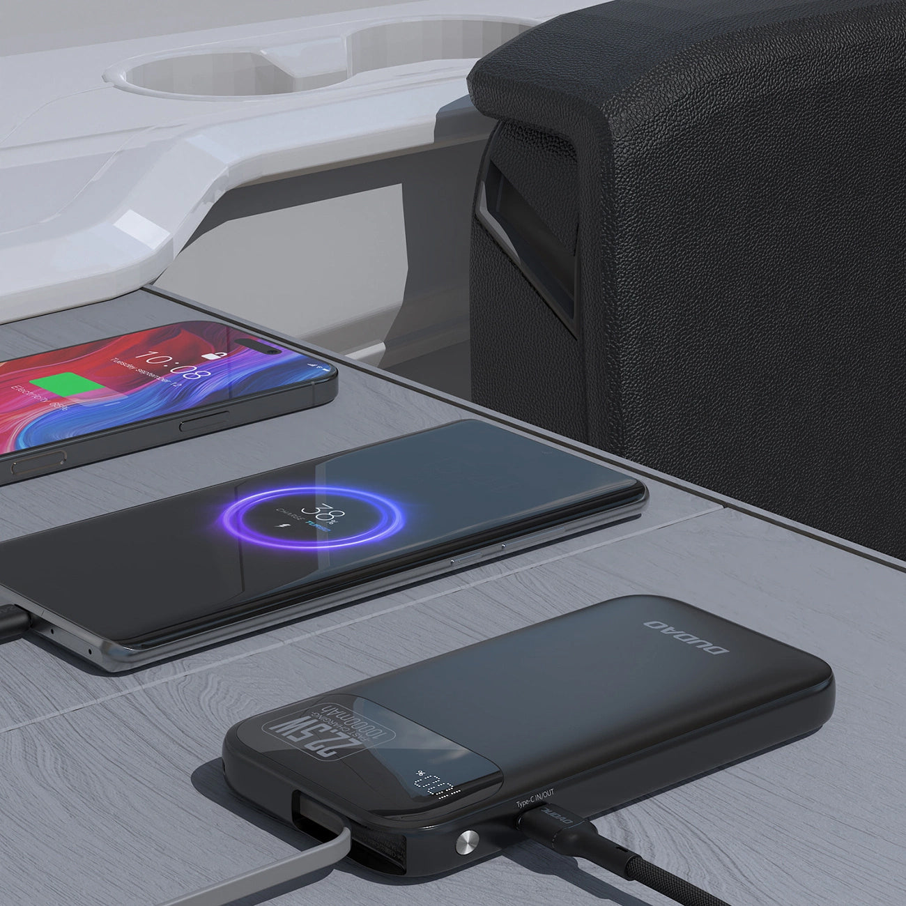Batteria Esterna Dudao K31, 10000mAh, 22.5W, PD, 2 x USB-C, Nera