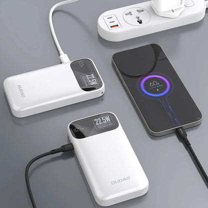 Batteria Esterna Dudao K31, 10000mAh, 22.5W, PD, 2 x USB-C, Bianca