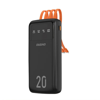 Batteria Esterna Dudao K6Pro+, 20000mAh, 10W, 1 x Lightning - 1 x microUSB - 1 x USB-A - 1 x USB-C, Nera