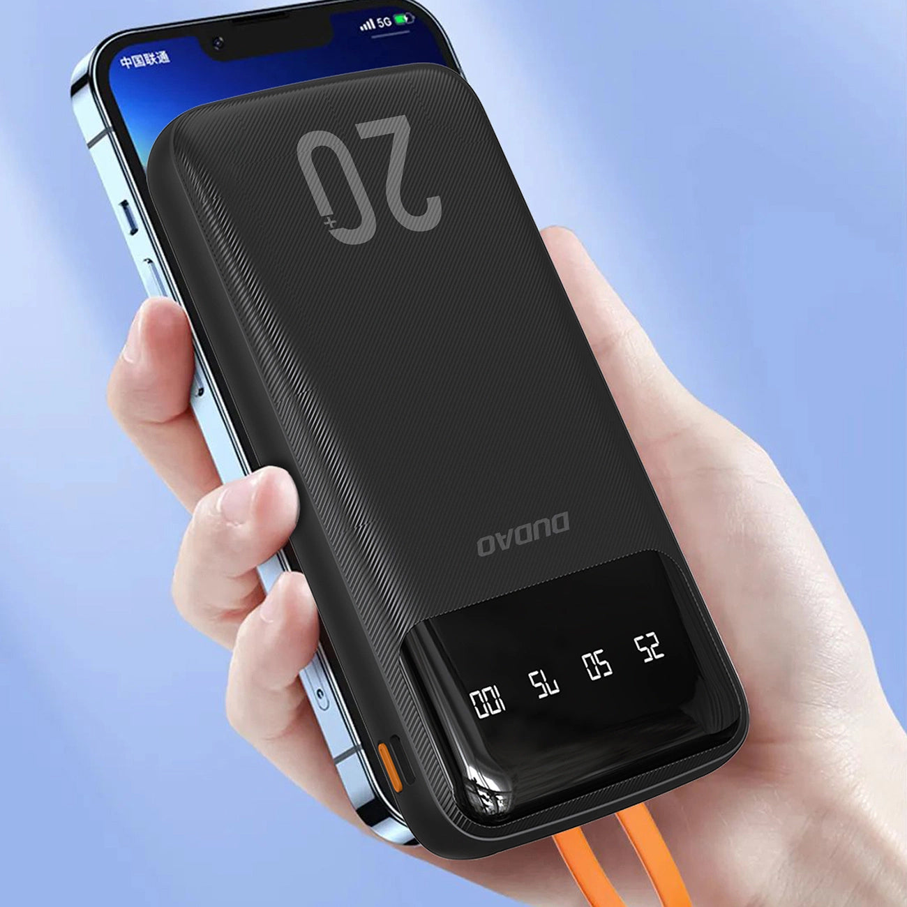 Batteria Esterna Dudao K6Pro+, 20000mAh, 10W, 1 x Lightning - 1 x microUSB - 1 x USB-A - 1 x USB-C, Nera