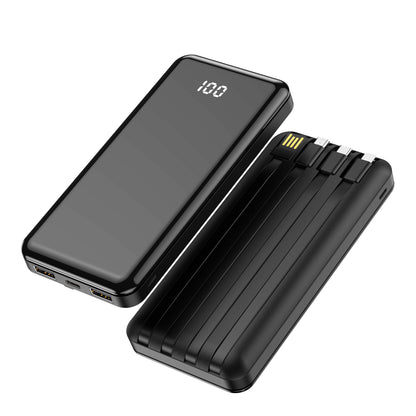 Batteria esterna Forever TB-411, 10000mAh, 10W, 1 x Lightning - 1 x microUSB - 1 x USB-C - 2 x USB-A, Nero