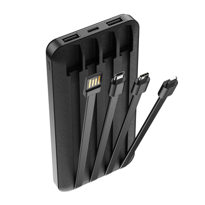 Batteria esterna Forever TB-411, 10000mAh, 10W, 1 x Lightning - 1 x microUSB - 1 x USB-C - 2 x USB-A, Nero