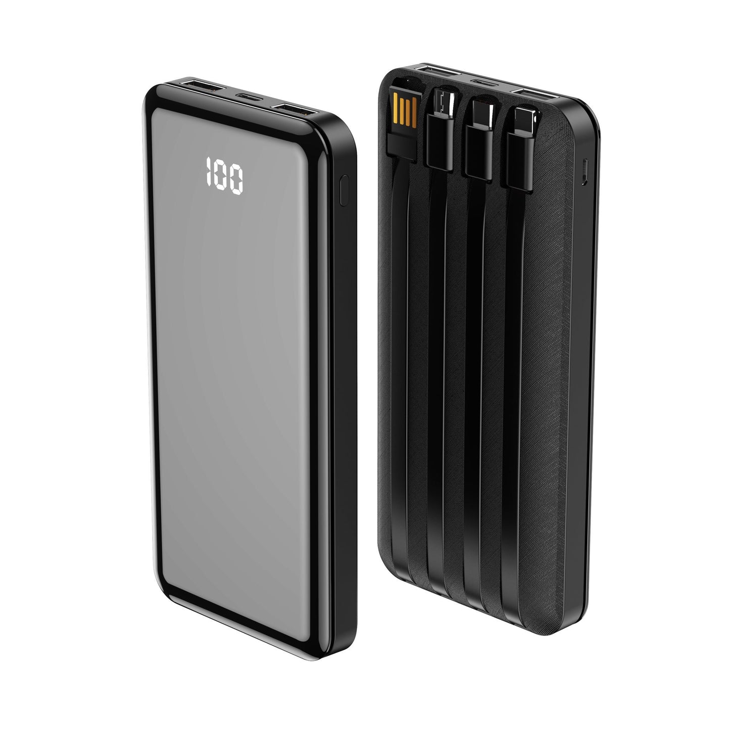 Batteria esterna Forever TB-411, 10000mAh, 10W, 1 x Lightning - 1 x microUSB - 1 x USB-C - 2 x USB-A, Nero