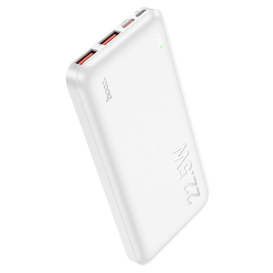 Batteria Esterna HOCO J101, 10000mAh, 22.5W, QC + PD, 1 x USB-C - 2 x USB-A, Bianca