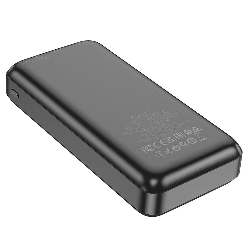 Batteria Esterna HOCO J101A, 20000mAh, 22.5W, QC + PD, 1 x USB-C - 2 x USB-A, Nera