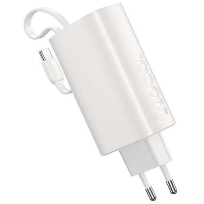 Power bank HOCO J148 2 in 1, 5000 mAh, 20 W, PD, 2 x USB-C, bianca
