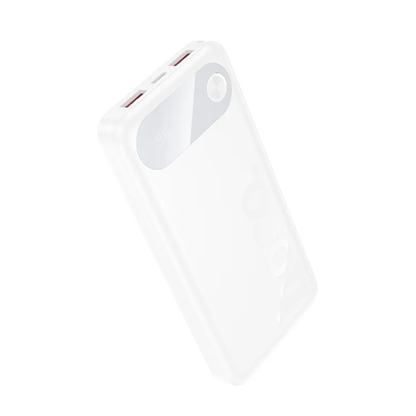 Batteria Esterna HOCO J154, 10000mAh, 22.5W, QC + PD, 1 x USB-C - 2 x USB-A, Bianca
