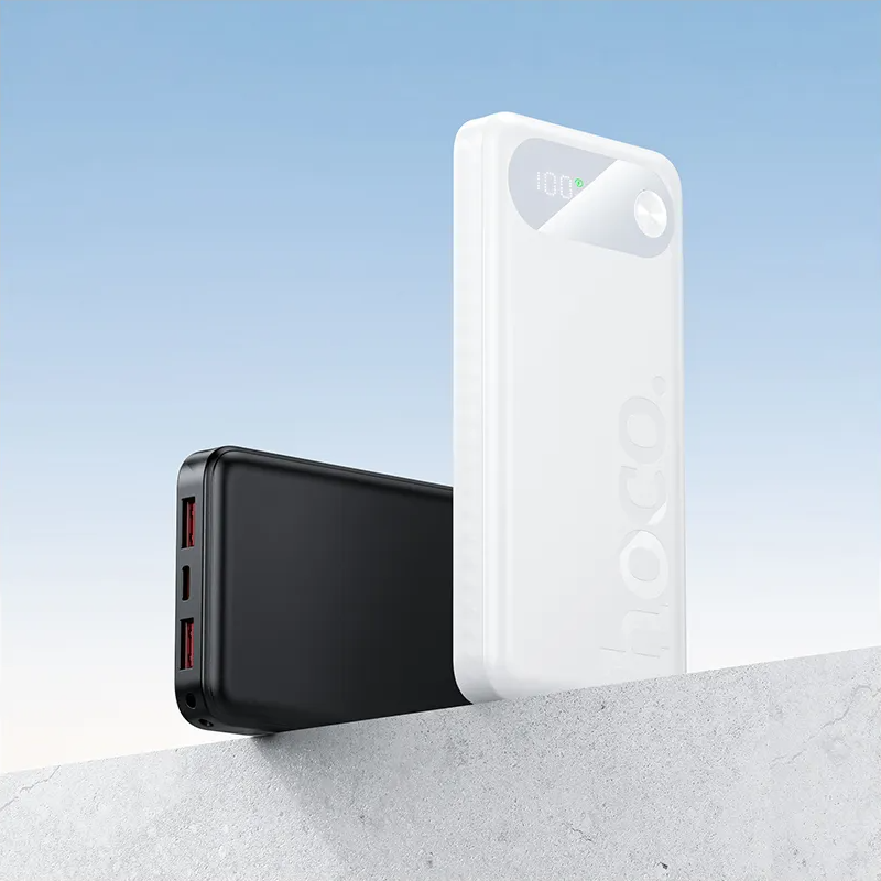 Batteria Esterna HOCO J154, 10000mAh, 22.5W, QC + PD, 1 x USB-C - 2 x USB-A, Bianca