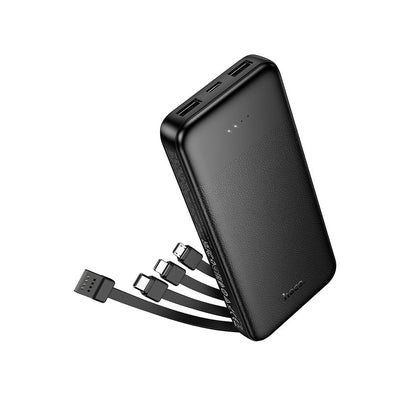 Batteria Esterna HOCO J163, 10000mAh, 10W, 1 x Lightning - 1 x microUSB - 2 x USB-A - 1 x USB-C, Nera