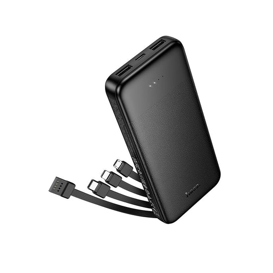 Batteria Esterna HOCO J163, 10000mAh, 10W, 1 x Lightning - 1 x microUSB - 2 x USB-A - 1 x USB-C, Nera