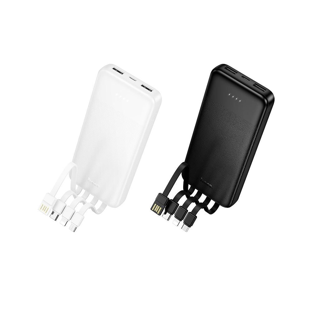Batteria Esterna HOCO J163, 10000mAh, 10W, 1 x Lightning - 1 x microUSB - 2 x USB-A - 1 x USB-C, Nera