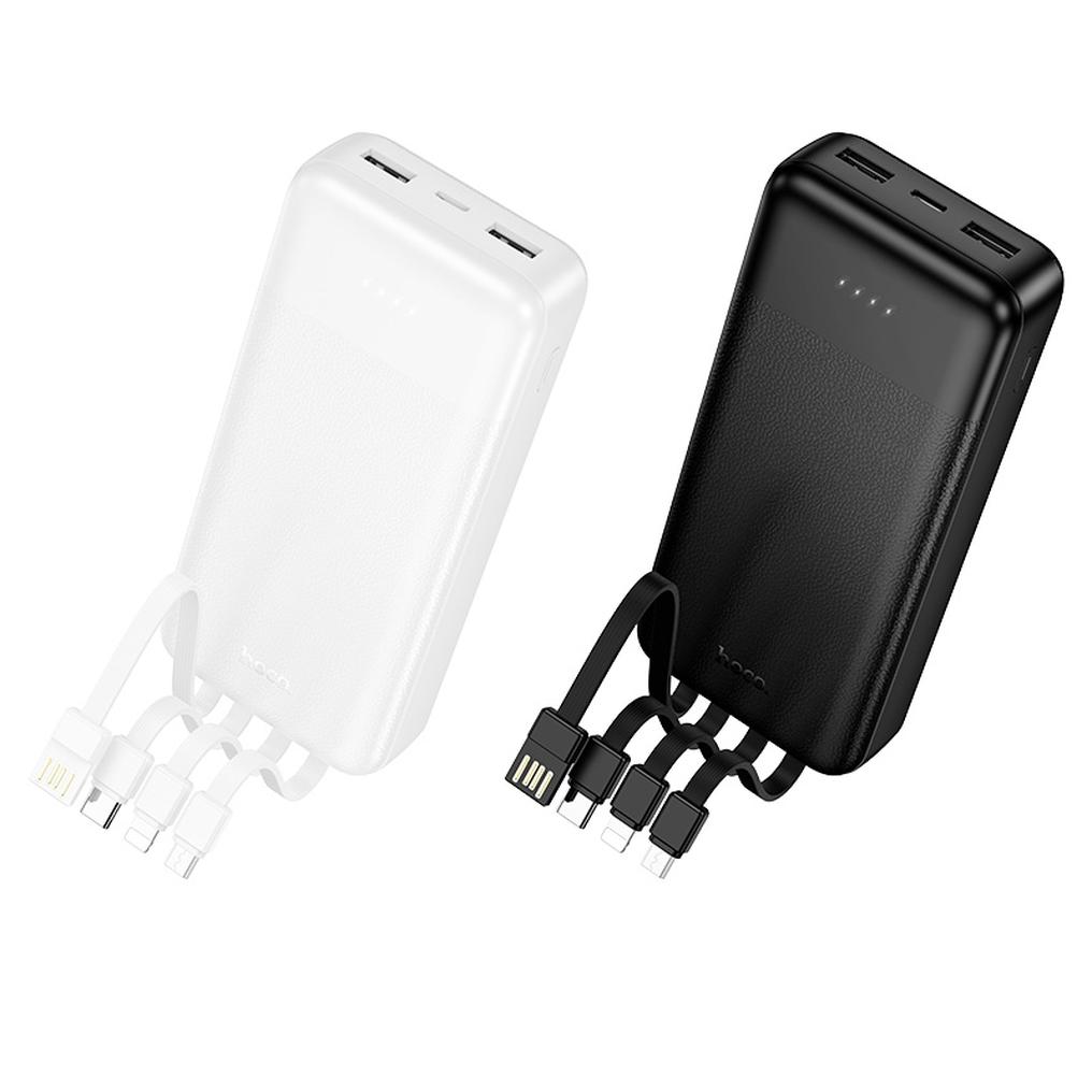 Power bank HOCO J163A, 20000 mAh, 10 W, 1 x Lightning - 1 x microUSB - 1 x USB-C - 2 x USB-A, nera