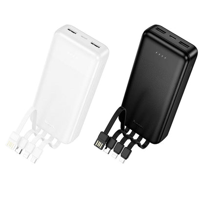 Power bank HOCO J163A, 20000 mAh, 10 W, 1 x Lightning - 1 x microUSB - 1 x USB-C - 2 x USB-A, nera