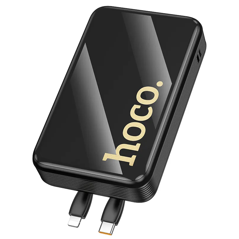 Batteria Esterna HOCO Q37A, 20000mAh, 22.5W, QC + PD, 1 x Lightning - 1 x USB-A - 2 x USB-C, Nera