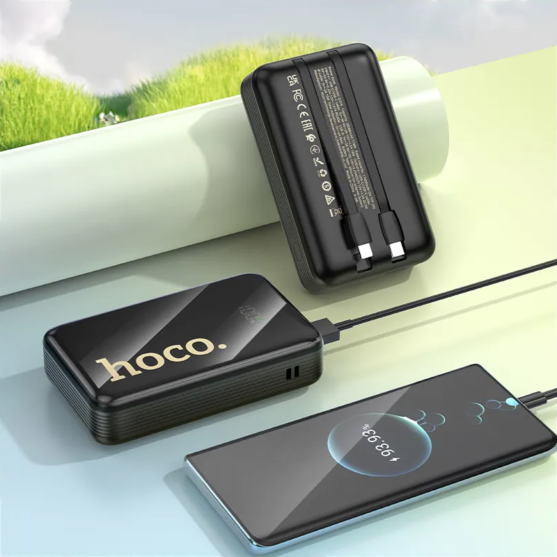 Batteria Esterna HOCO Q37A, 20000mAh, 22.5W, QC + PD, 1 x Lightning - 1 x USB-A - 2 x USB-C, Nera