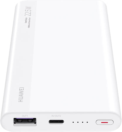 Batteria esterna Huawei SuperCharge, 10000mAh, 22,5W, QC + PD, 1 x USB-A - 1 x USB-C, bianco 55034445