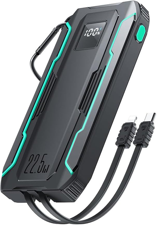 Batteria Esterna Joyroom JR-L017, 10000mAh, 22.5W, QC + PD, 1 x Lightning - 1 x USB-A - 2 x USB-C, Nera