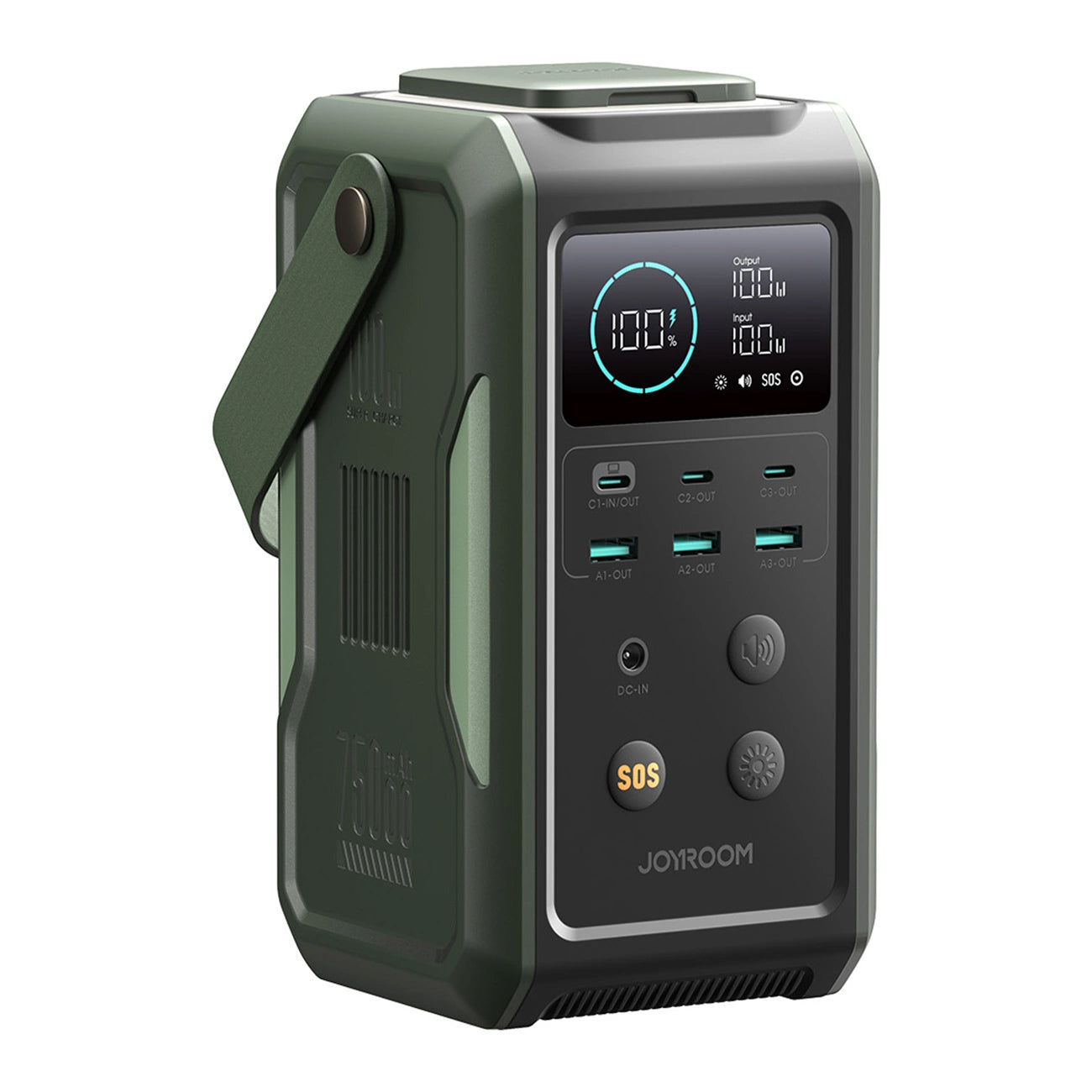 Batteria Esterna Joyroom JR-PBF10, 75000mAh, 100W, QC + PD, 3 x USB-A - 3 x USB-C, Verde