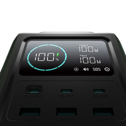 Batteria Esterna Joyroom JR-PBF10, 75000mAh, 100W, QC + PD, 3 x USB-A - 3 x USB-C, Verde