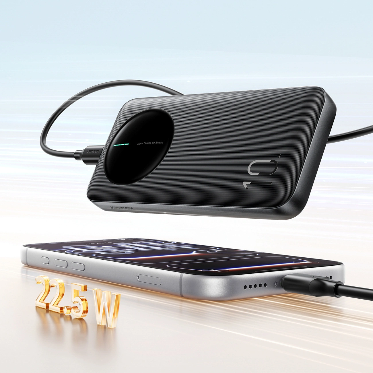 Batteria Esterna Joyroom JR-PBF12 Pro, 10000mAh, 22.5W, QC + PD, 1 x USB-C - 2 x USB-A, Nera