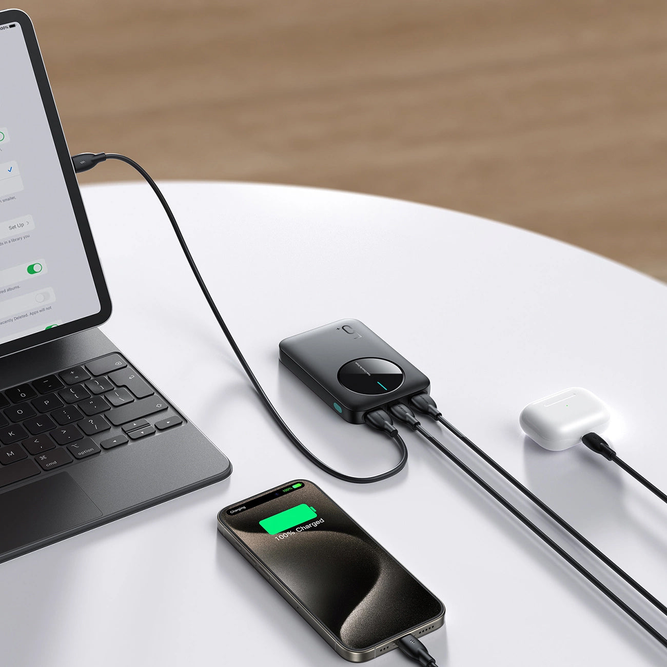 Batteria Esterna Joyroom JR-PBF13, 5000mAh, 12W, 1 x USB-C - 2 x USB-A, Nera