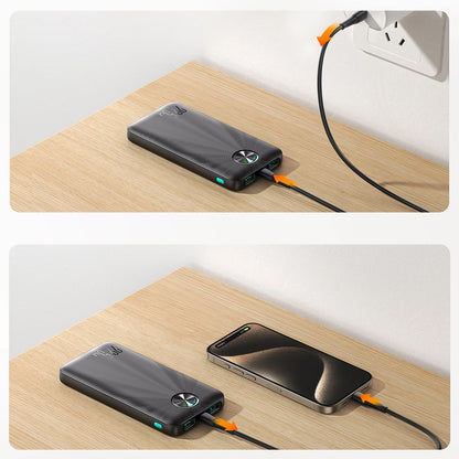 Batteria esterna Joyroom JR-PBF15, 10000mAh, 22,5W, QC + PD, 1 x USB-C - 2 x USB-A, Nero 