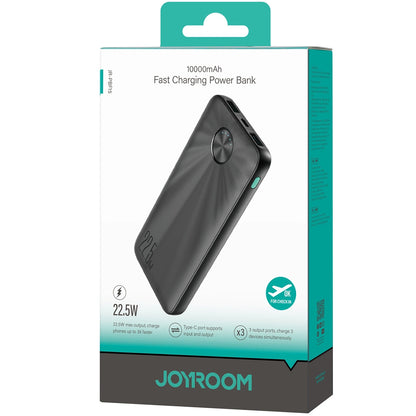 Batteria esterna Joyroom JR-PBF15, 10000mAh, 22,5W, QC + PD, 1 x USB-C - 2 x USB-A, Nero 