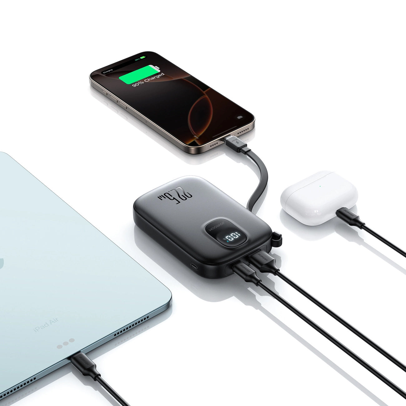 Batteria Esterna Joyroom JR-PBF17, 10000mAh, 22.5W, QC + PD, 1 x USB-A - 2 x USB-C, Nera