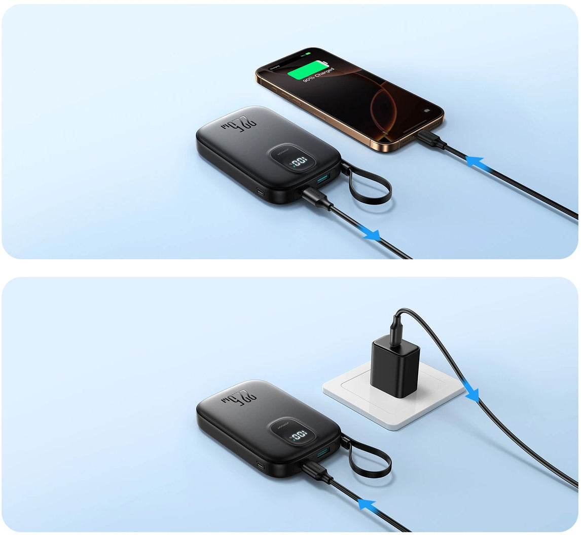 Batteria Esterna Joyroom JR-PBF17, 10000mAh, 22.5W, QC + PD, 1 x USB-A - 2 x USB-C, Nera
