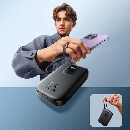 Batteria Esterna Joyroom JR-PBF18, 10000mAh, 22.5W, QC + PD, 1 x Lightning - 1 x USB-A - 1 x USB-C, Nera