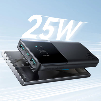 Batteria Esterna Joyroom JR-PBF20, 10000mAh, 25W, QC + PD, 1 x USB-C - 2 x USB-A, Nera