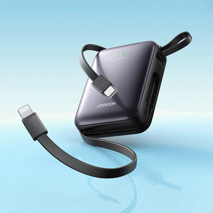 Batteria Esterna Joyroom JR-PBF27, 10000mAh, 22.5W, QC + PD, 1 x Lightning - 2 x USB-C, Nera