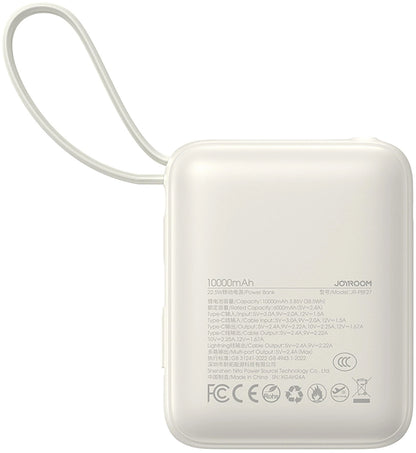 Batteria Esterna Joyroom JR-PBF27, 10000mAh, 22.5W, PD, 1 x Lightning - 2 x USB-C, Bianca
