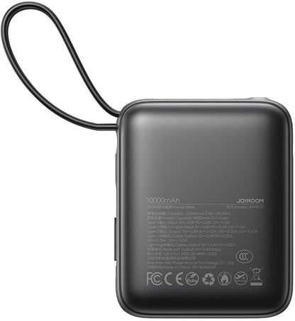 Batteria Esterna Joyroom JR-PBF27, 10000mAh, 22.5W, QC + PD, 1 x Lightning - 2 x USB-C, Nera
