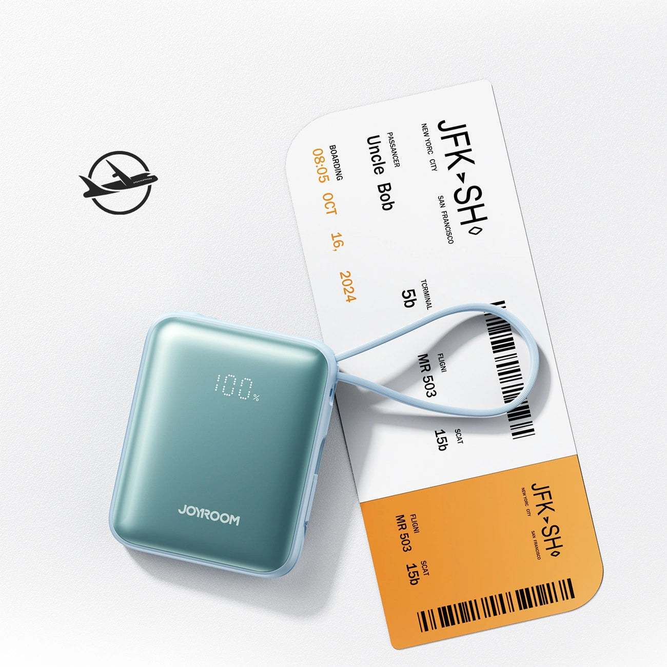 Batteria Esterna Joyroom JR-PBF27, 10000mAh, 22.5W, PD, 1 x Lightning - 2 x USB-C, Blu