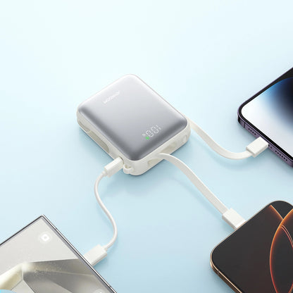 Batteria Esterna Joyroom JR-PBF27, 10000mAh, 22.5W, PD, 1 x Lightning - 2 x USB-C, Bianca