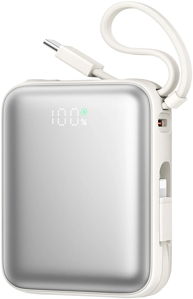Batteria Esterna Joyroom JR-PBF27, 10000mAh, 22.5W, PD, 1 x Lightning - 2 x USB-C, Bianca