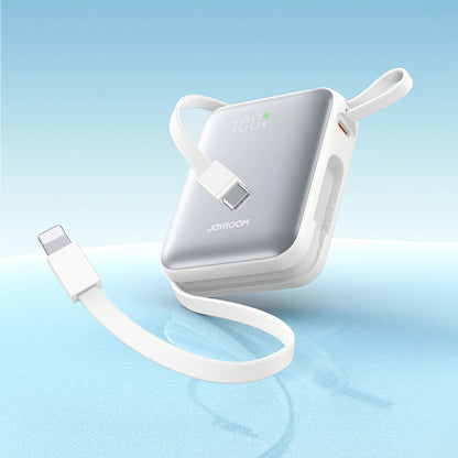 Batteria Esterna Joyroom JR-PBF27, 10000mAh, 22.5W, PD, 1 x Lightning - 2 x USB-C, Bianca