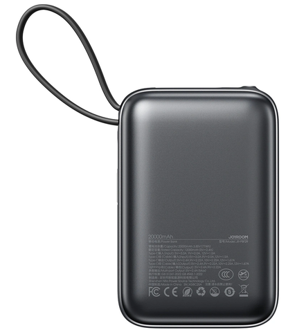 Batteria Esterna Joyroom JR-PBF29, 20000mAh, 22.5W, QC + PD, 1 x Lightning - 2 x USB-C, Nera