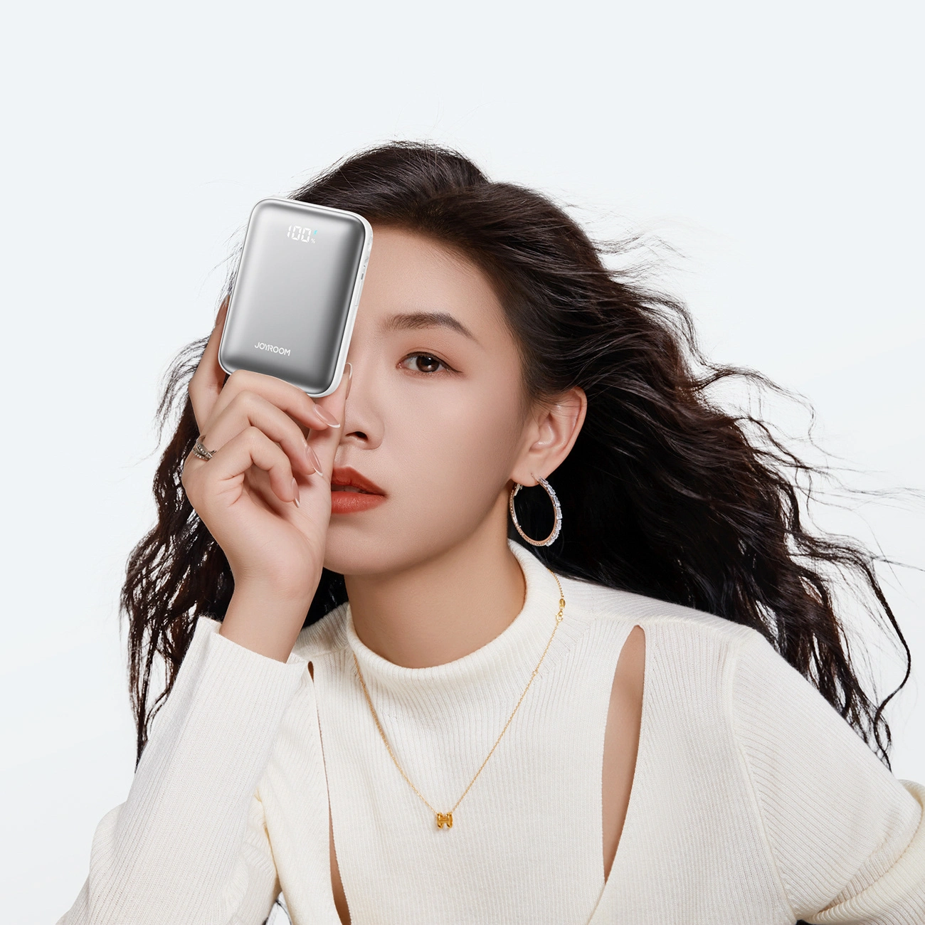 Batteria Esterna Joyroom JR-PBF29, 20000mAh, 22.5W, QC + PD, 1 x Lightning - 2 x USB-C, Bianca