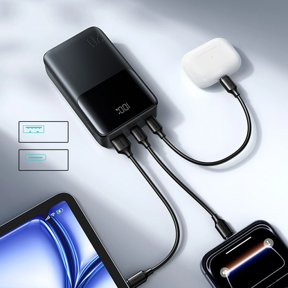 Batteria Esterna Joyroom JR-QP192, 20000mAh, 22.5W, QC + PD, 1 x USB-A - 2 x USB-C, Nera