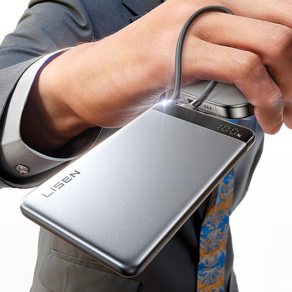 Batteria Esterna Lisen, 10000mAh, 22.5W, PD, 2 x USB-C, Grigio