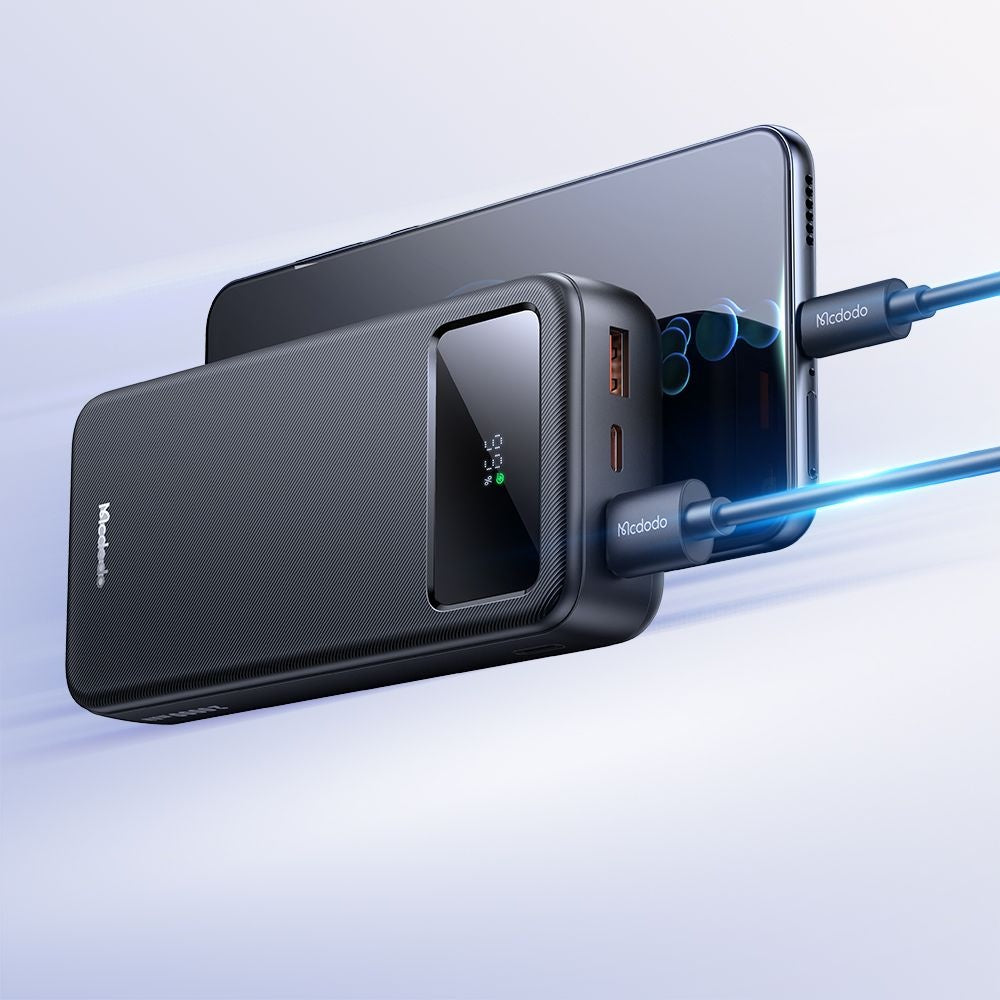 Batteria Esterna McDodo MC-4230, 20000mAh, 22.5W, QC + PD, 2 x USB-A - 1 x USB-C, Nera