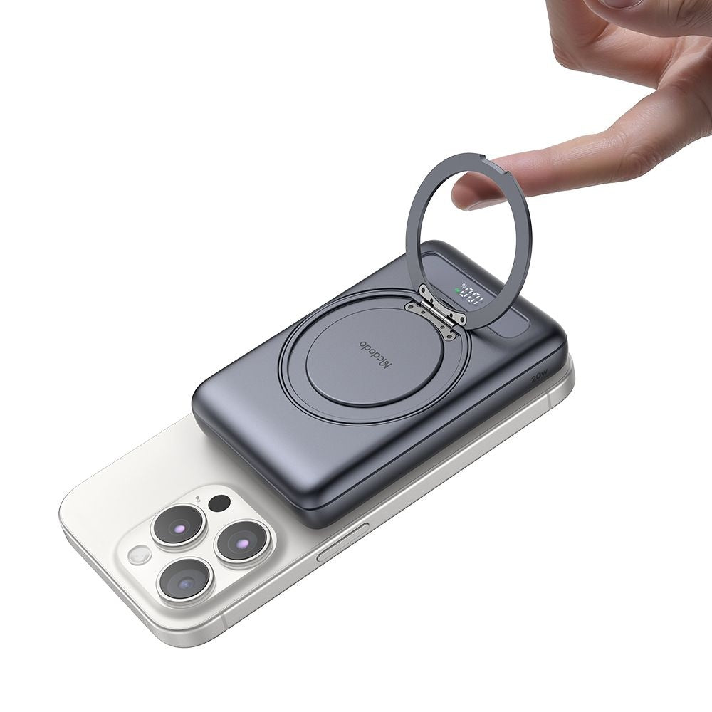 Batteria Esterna Wireless McDodo MC-8371 Meta, 10000mAh, 20W, PD + FQI, 1 x QI - 1 x USB-C, Grigio