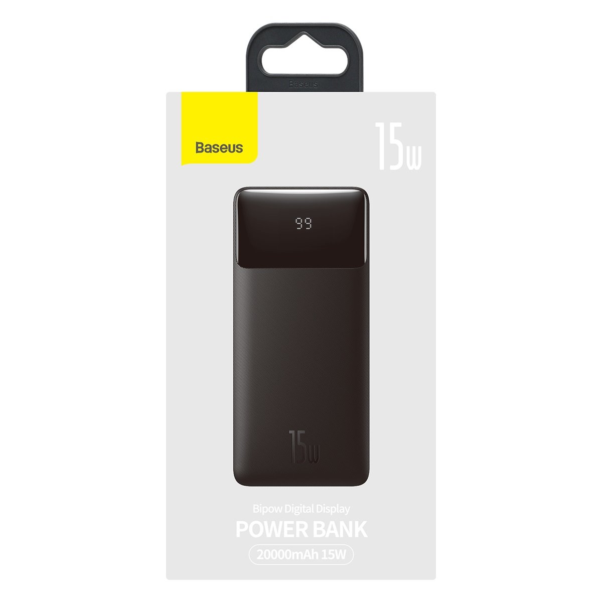 Batteria esterna Baseus Bipow, 20000mAh, 15W, 1 x USB-C - 2 x USB-A, nero PPBD05010101 