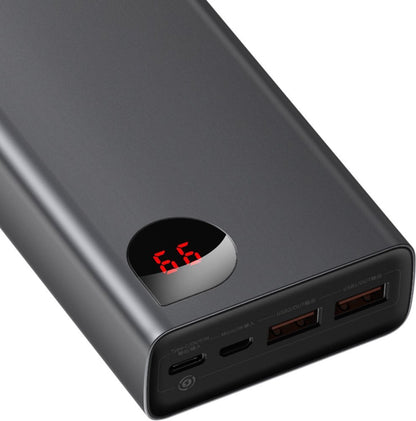 Batteria esterna Baseus Adaman, 20000mAh, 65W, QC + PD, 1 x USB-C - 2 x USB-C, nero PPIMDA-D01 PPIMDA-D01 