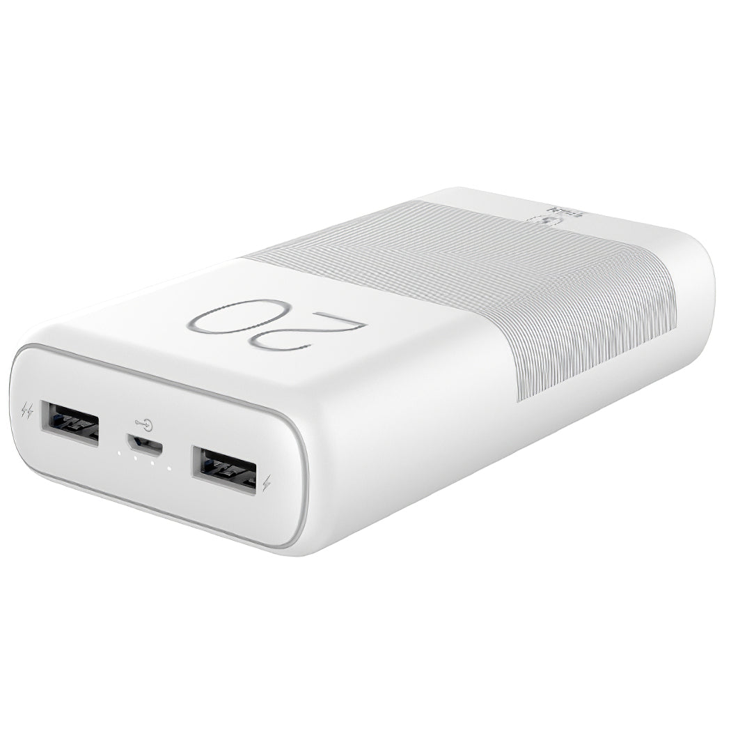 Batteria esterna potente SiGN, 20000mAh, 10W, 2 x USB-A, bianco SNPB-20WH