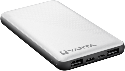 Batteria esterna Varta Energy, 10000mAh, 15W, 2 x USB-A - 1 x USB-C, bianco